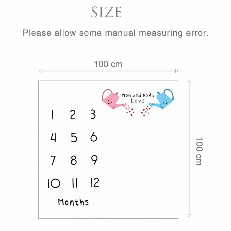 Baby Milestone Photo Props Background Blankets Newborn Photography Props Cloth Calendar Boy Girl Photo Accessories