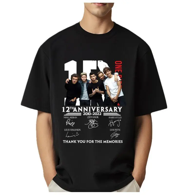 One Music Direction 10Th Anniversary Thank You for The Memor Graphic T-shirt High-end Luxury Unisex Style Both of Men and Women
