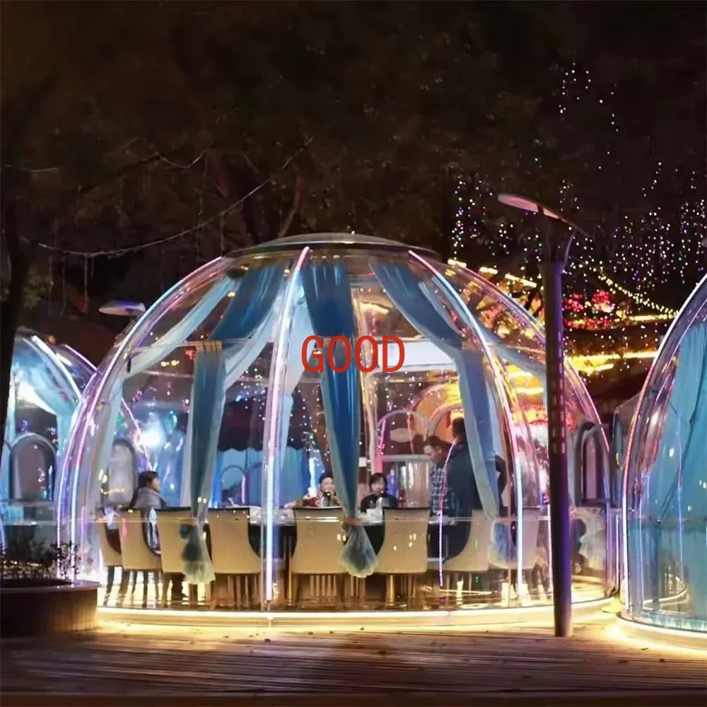 

Transparent Tent PC Dome Tent Geodesic Lgloo Round Clear House Catering Cabin Hotel Resort Luxury Celebrating Events Tipi