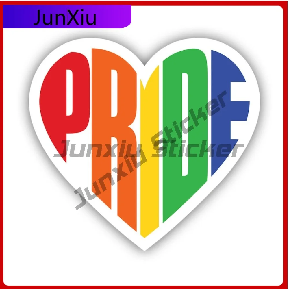 

Rainbow Lgbtq Pride Flag Heart Sticker Uv Protected Decals Uv Protected Gay Prideful Rainbows Flag Cute Style SUV Use Waterpr