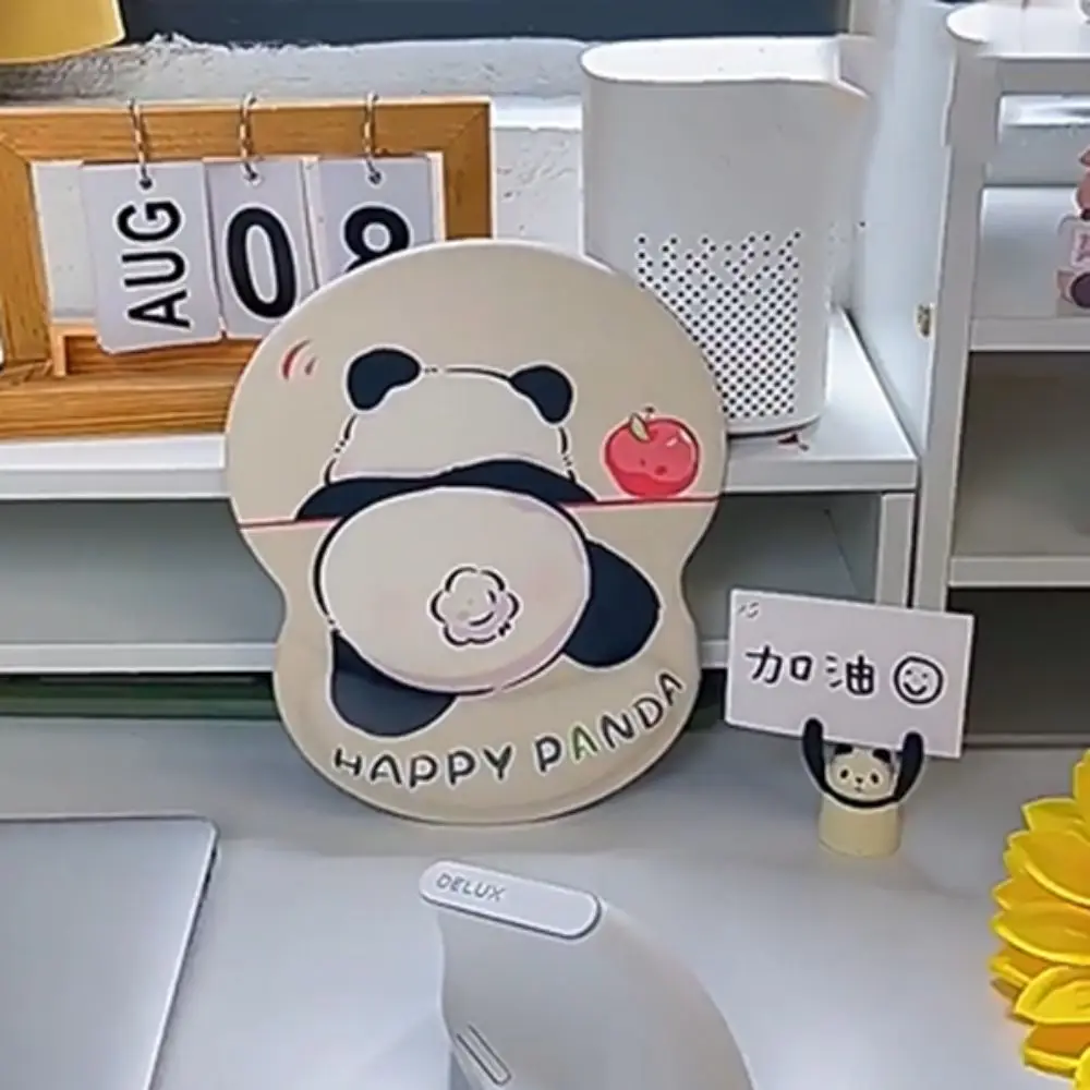 מגן ידיים פנדה פד אנטי החלקה תמיכה ביד מנוחה 3D אנטי החלקה מזרנים חמודים ונוחים פד עכבר 3D ציוד למשרד