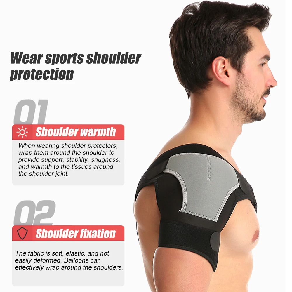 Sports Shoulder Stability Brace with Pressure Pad, for Torn Rotator Cuff, Dislocated AC Joint, Labrum Tear, Shoulder Pain Relief