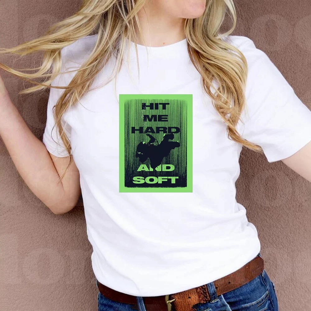 Hit Me Hard And Soft Green Poster B-Billie E-Eilish New Album Hit Me Hard And Soft Unisex T-Shirt Retro Aesthetic Album Shirt