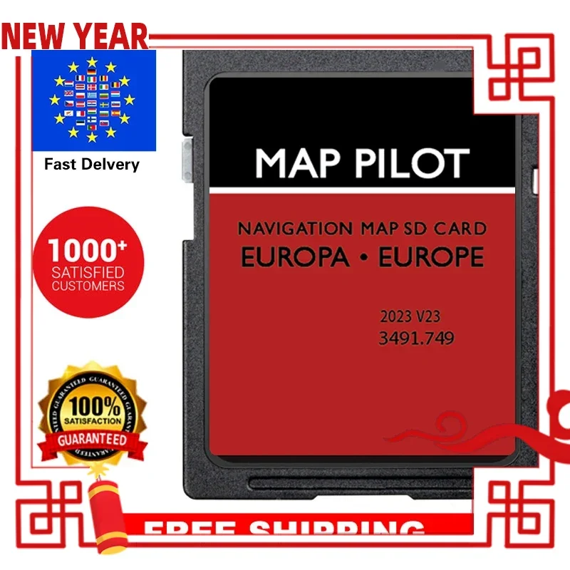 

2023 for Mercedes A B C E-class CLA CLS GLA GLK Car Upgrade Europe Map SD Card Becker MAP PILOT 3491.749 Navigation V23 GPS