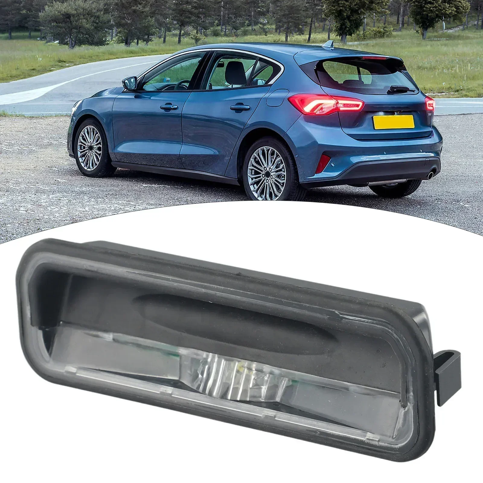 

License Plate Light With Switch For Ford Focus BM51-19B514-AE Auto Rear Number Planel Lamp Plastic Lights Replacement