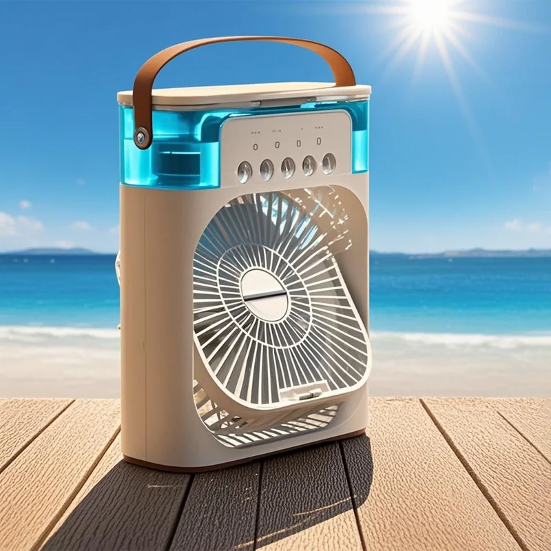 Humidifier Cooler Fan 3 Gear Air Conditioner Cooler Portable USB Chargeable Desktop Spray Fans For Office Dormitory Room Cooling view 3