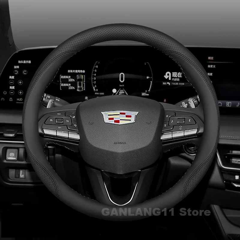 

Leather Car Steering Wheel Cover For Cadillac Escalade XT CT Series LYRIQ Non-slip wear-resistant Auto interior Accessories 2025