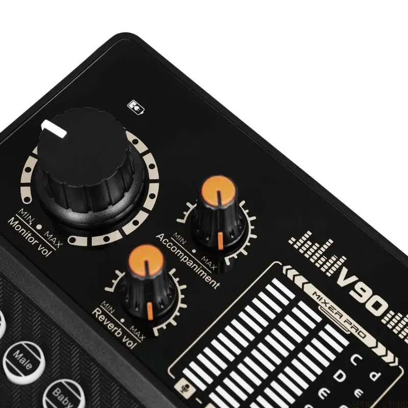 U2JB ポータブル DJ ミキサーボード サウンドカード ミキサー ボイス