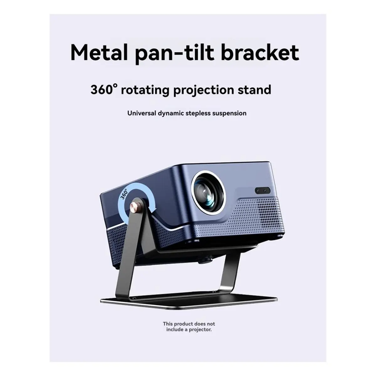 Digital Essentials Dual- Mount Projector Stand with 265mm Internal Clearance Metal Desktop/Wall-Mount/Ceiling-Mount 3in1 Stand