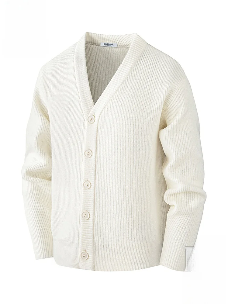 

Мужской вязаный кардиган Paul Frank белого цвета, осенне-зимний, новый, модный, повседневный, удобный, мягкий