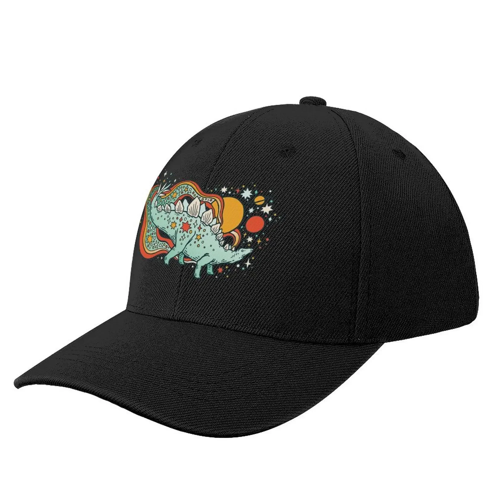 Star Stego Cosmic Dinosaur Art Retro Reptile Palette Baseball Cap foam party Hat Custom Cap Beach Outing dad hat Mens Women's