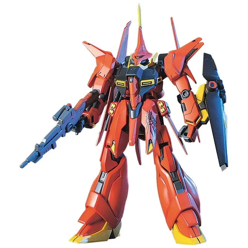 Bandai Original HGUC 1/144 AMX-107 BAWOO Red Dragon Fly GUNDAM Anime Action Figure Assembly Model Toys Gifts for Children Boys