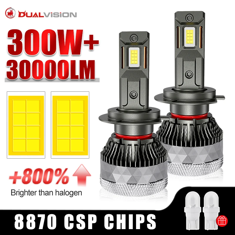 

Dualvision H7 LED 300W 6000K H4 Car Lights Canbus H11 H1 HB3 9005 HB4 9006 9012 HIR2 8870 CSP Chip Fog Lamp 12V Rain Fog Light