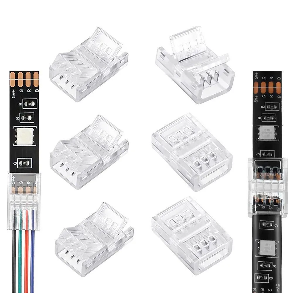 2Pin 3Pin 4Pin 5Pin 6Pin LED Connectors 8/10/12MM LED Strip To Strips Strip To Wire for SMD5050 Strip Light Connectors Buckle image 5