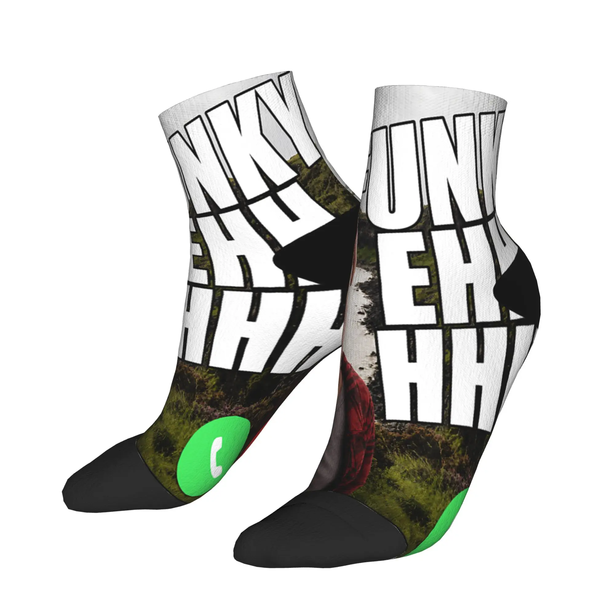 Funny John Pork Funky Ehh Calling Brainrot Meme Socks Spring Ankle Socks Adults Men Breathable Socks Outdoor Sports Anti Socks
