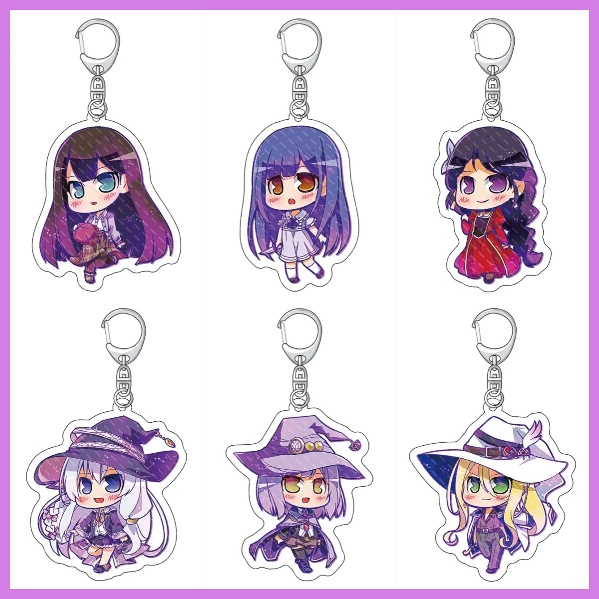 

Anime Wandering Witch: The Journey of Elaina Wholesale Acrylic Phone Keychain Charm anging Keyring Pendant Decoration Gift