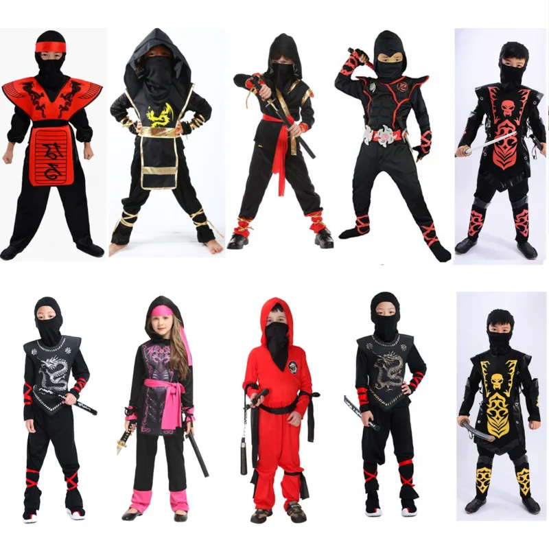 Ropa de fiesta de año nuevo para niños, Ninja Coupley hero Samurai Ware, traje de niña seguro