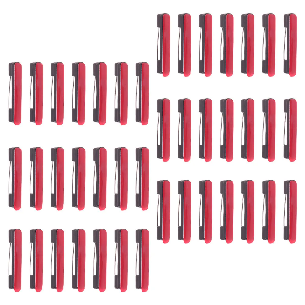 

60 Pcs Safety Pin Plastic Badge Holders Self Adhesive Name Tag Craft DIY Pins for Nurses Office Staff Students