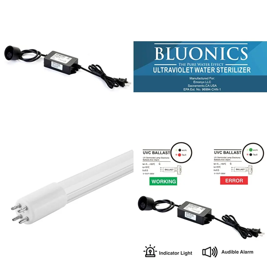 

100-120V UV Ballast for 55W 12 GPM Ultraviolet UV Light Water with Green and Red Indicator- 4 Prong