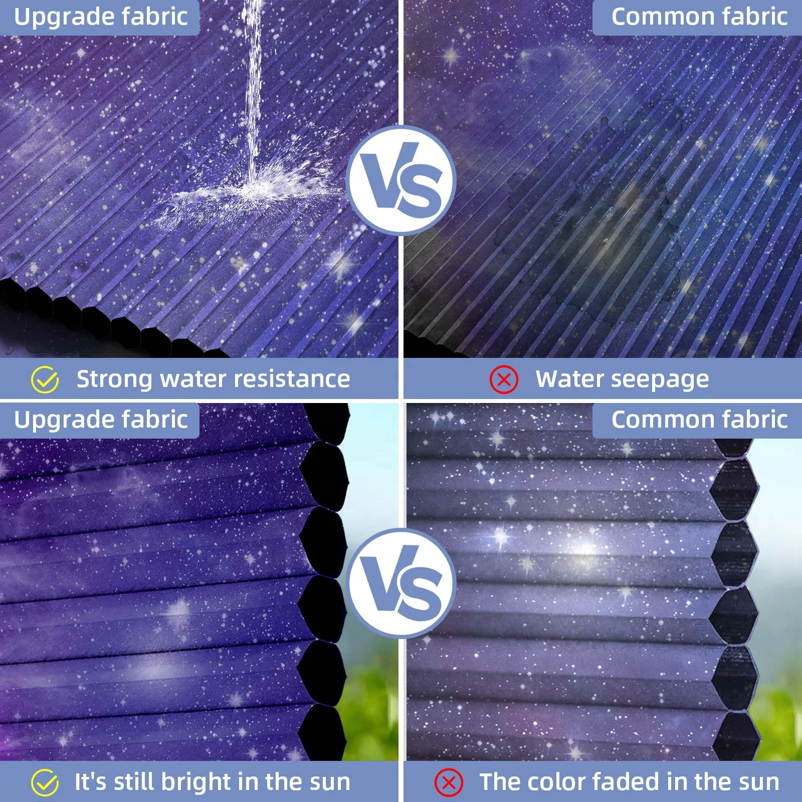 Persianas no tejidas a prueba de agua para persianas de tragaluz en forma de panal, persianas de ventana celular de ajuste perfecto para tragaluz