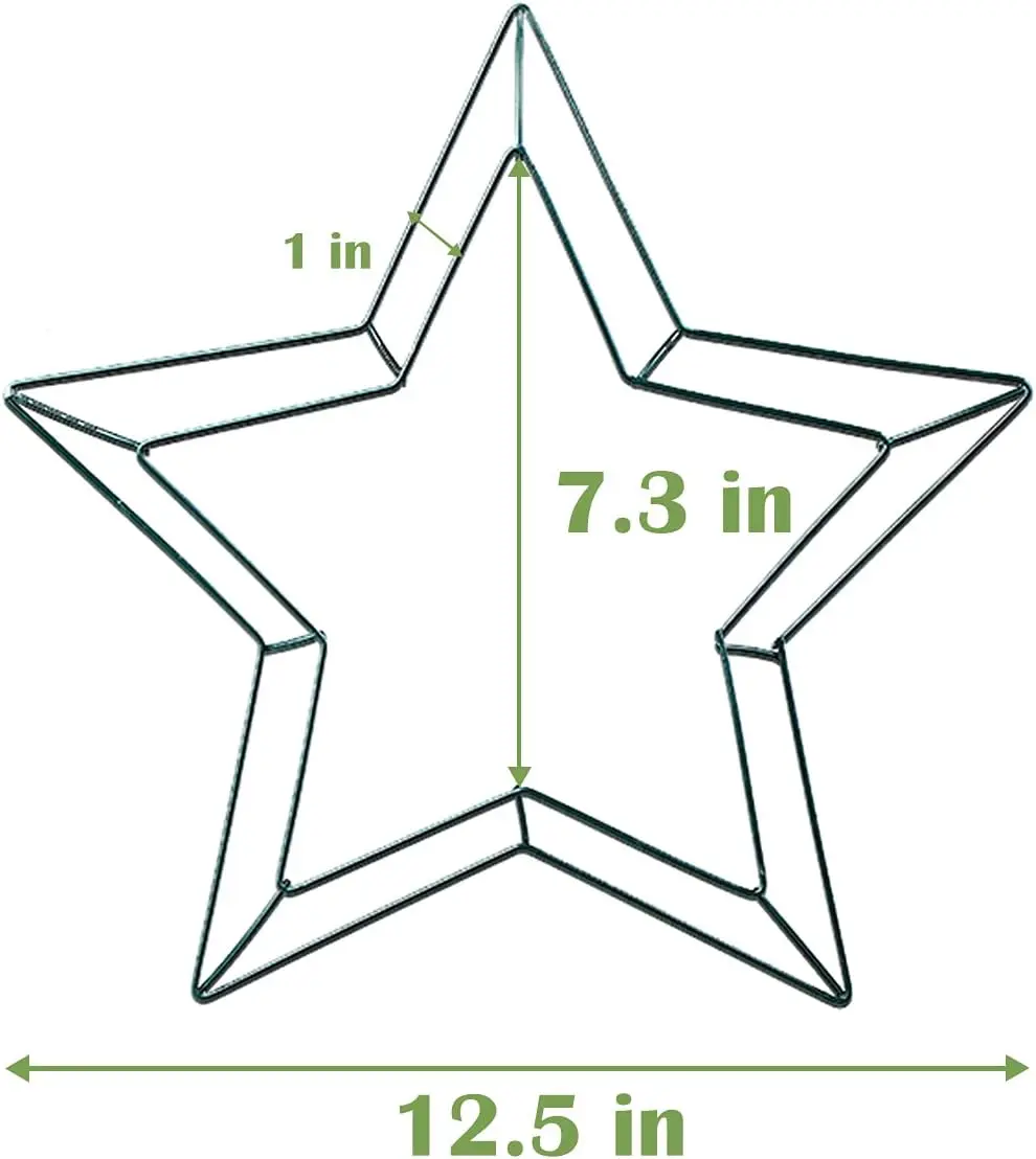 3 Pack Star Wreath Frame Wire Wreath Frame 12.5 Inch DIY holiday wreaths for Valentine\'s Day Christmas New Year Decoration