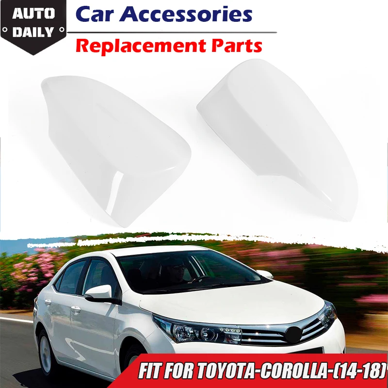 Rhyming Für Toyota Corolla 2014 2015 2016 2017 2018 Rückspiegel Abdeckung Gehäuse Glänzend Weiß Seite Flügel Spiegel Kappen Zubehör