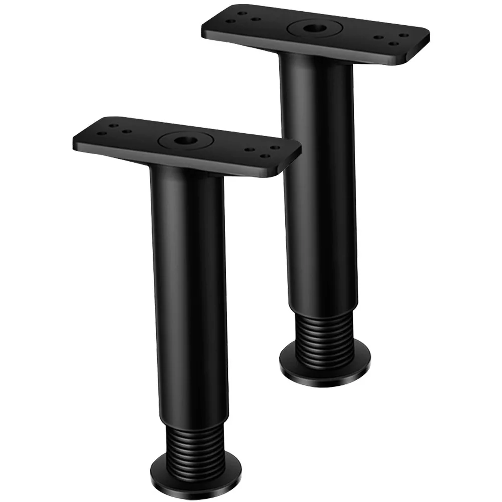 2 Pcs Bed Frame Adjustable Feet Center Support for Black Legs Replacement Height