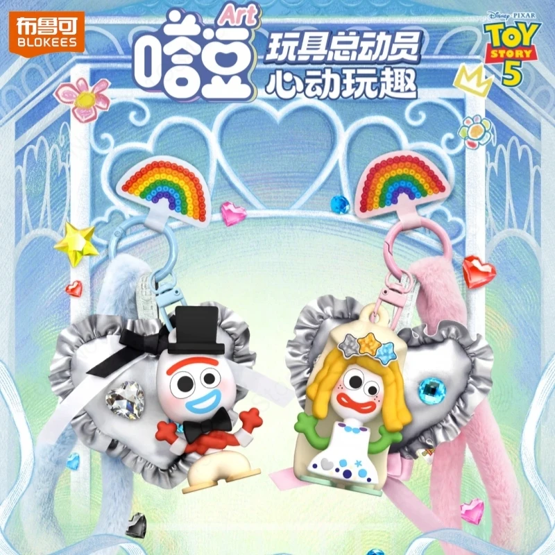 

Blokees Disney Pixar Toy Story Daadoos Series Art 01 Fun Blind Box Buildable Phone Charm Woody Collectible Figure Decor Toy Gift