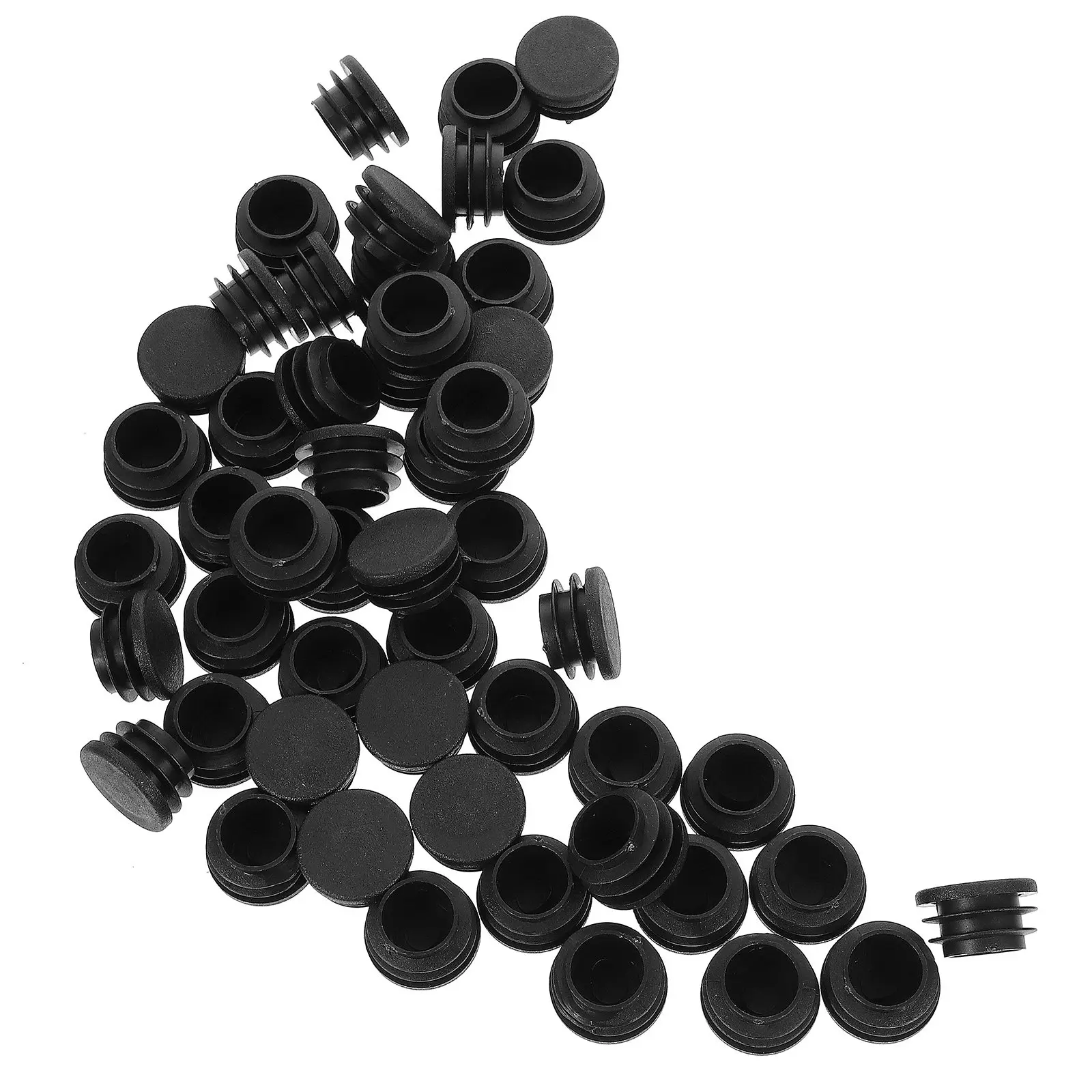 50Pcs Round Tube Chair Leg Caps Furniture Feet Covers Floor Protectors for Chair Table Stool Small Seat Small Stool Caps