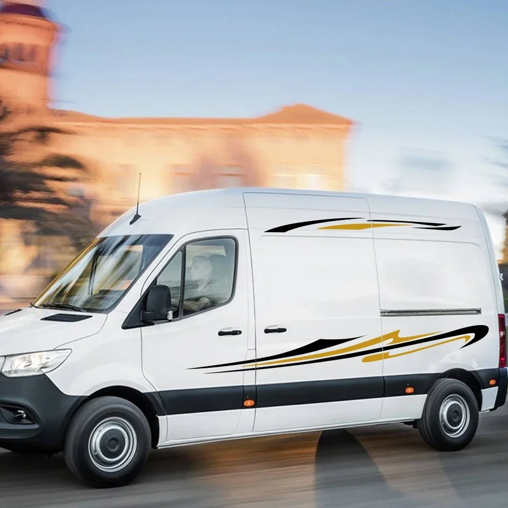 

Автомобильные длинные боковые полосы, наклейки для Mercedes Sprinter, авто, сделай сам, спортивный стиль, наклейки, украшения, автомобильные тюнинговые аксессуары