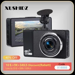 XUSHIDZ 2K WiFi Dash Camera Front and Rear Camera Car Camera Vehicle Video Recorder DVR Night Vision Dashcam Dual-Channel HDR