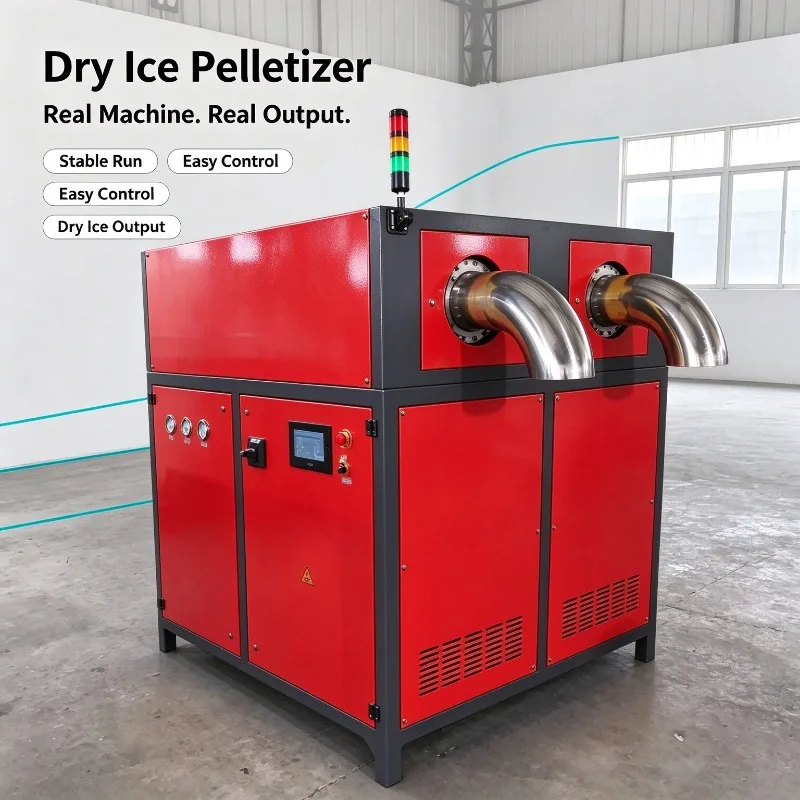 Automatic Dry Ice Making Machine 16mm Pellets Extruder Industrial CO2 Granulator Maker Equipment for Food Preservation Storage