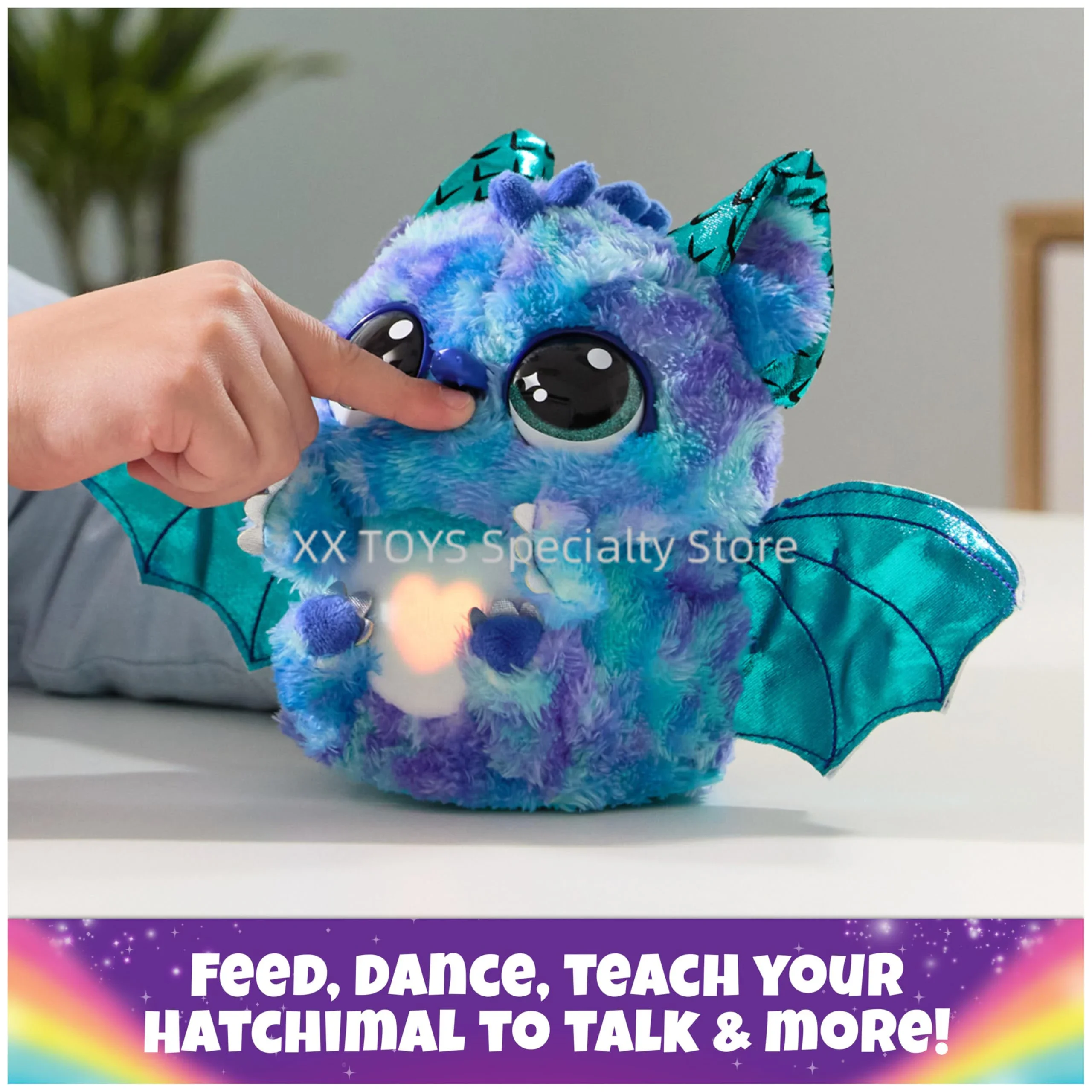 Hatchimals Alive Mystery Hatch Pufficorn Draggle Surprise Interaktywne jajko wylęgowe z dźwiękiem i światłem Elektroniczne zabawki dla zwierząt dla dzieci