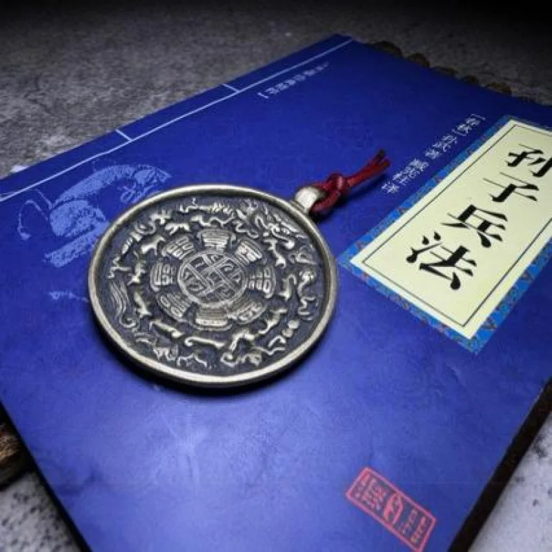 

Nine Palaces Eight Diagrams Mantra Wheel Pendant Old Item Twelve Zodiac Ornaments