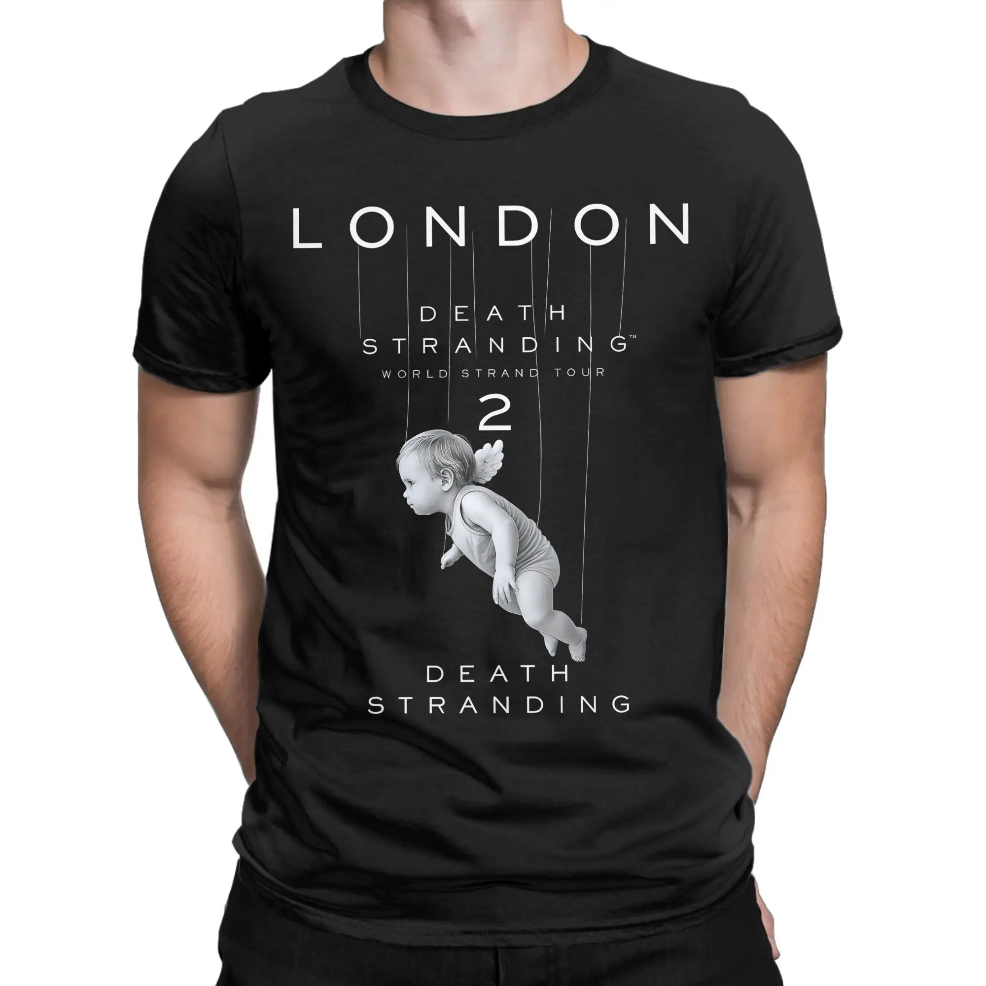 الموت تجديل 2 على الشاطئ تي شيرت موضة تي شيرت قصير الأكمام مضحك التي شيرت الصيف القطن س الرقبة الملابس المتضخم