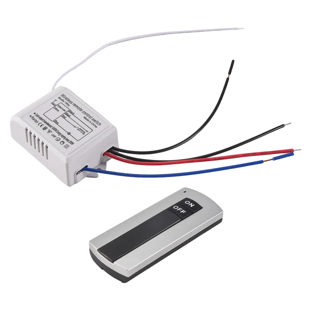 AA91 1 Way ON/OFF 220V Wireless Remote Control Switch Digital Remote Control Switch for Lamp & Light HT035