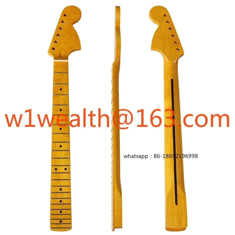 suitable-for-electric-guitar-neck-6-strings-22-frets-big-head-neck-with-maple-bright-yellow-back-centerline-handle