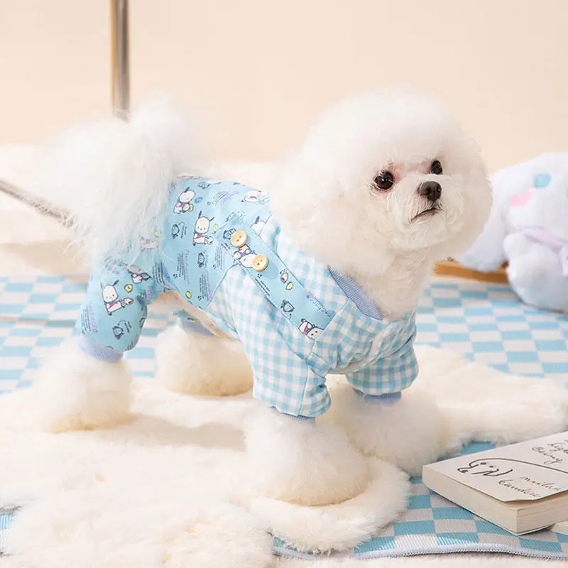 Hot Sanrios Winter Keep Warm Pet Clothing Kawaii Cinnamoroll Cartoon Cat Dog Prevent Hair Loss Go Out Thicken Cotton Clothes