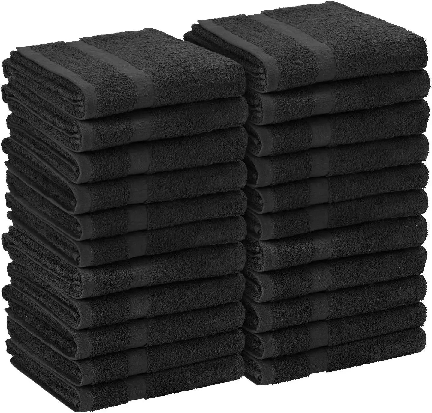 Black Salon Towels Pack of 72 (Not Bleach Proof 16 x 27 Inches) Highly Absorbent Towels for Hand Gym Beauty Spa