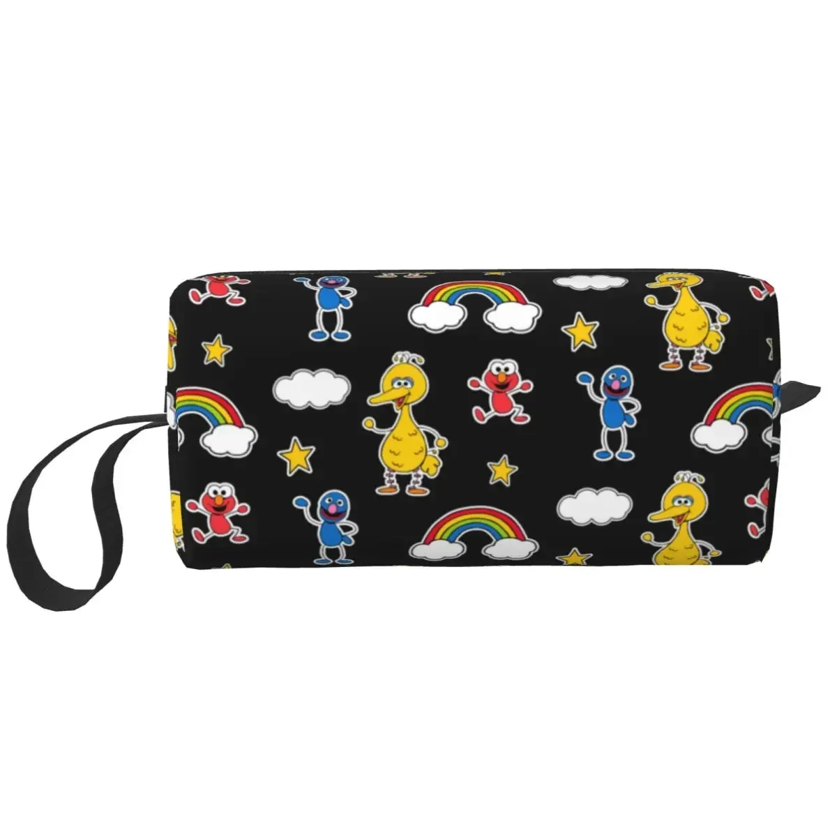 Cookie Pals Rainbow Doodley Makeup Bag Pouch Zipper Cosmetic Bag Travel Toiletry Bag Organizer Storage Purse for Women