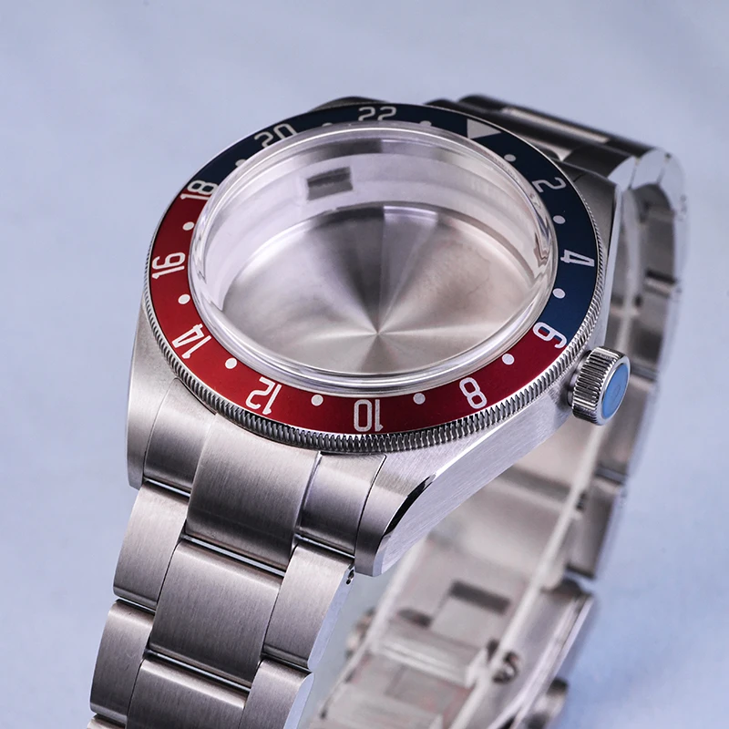 HEIMDALLR GMT Cassa per orologio Orologio subacqueo in acciaio inossidabile Vetro zaffiro 200 m Impermeabile adatto Seiko mod per movimento automatico NH34