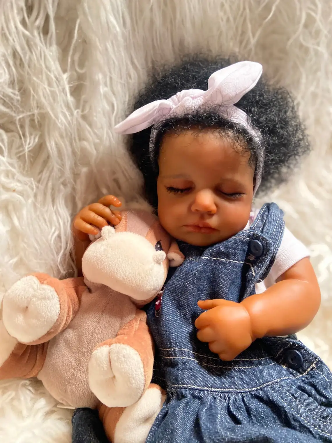 

NPK 20inch Sleeping Loulou Newborn Baby Doll - Handmade Lifelike Reborn Soft Touch Cuddly Doll for Collectors And Children