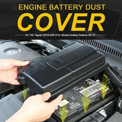 Engine Battery Dust Cover Negative Electrode Waterproof Protective Cover For Skoda Kodiaq Octavia 5E A7 VW Tiguan L - 2019