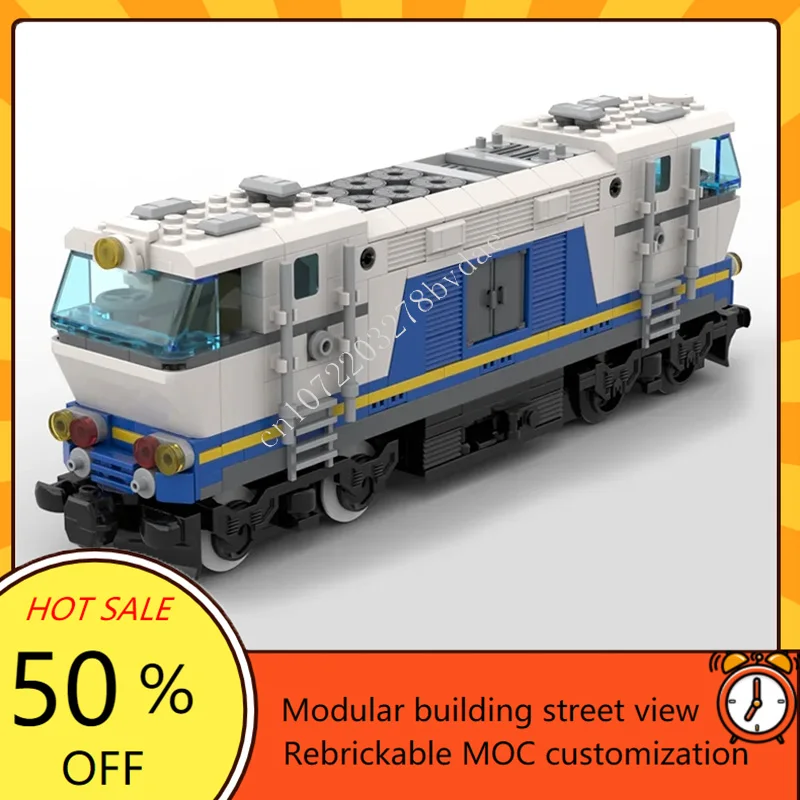 453PCS MOC Stad Vervoer Diesel Vrachtlocomotief Aangepaste puzzels DIY Creatief Onderwijs Assemblage Technologie Puzzel Geschenken