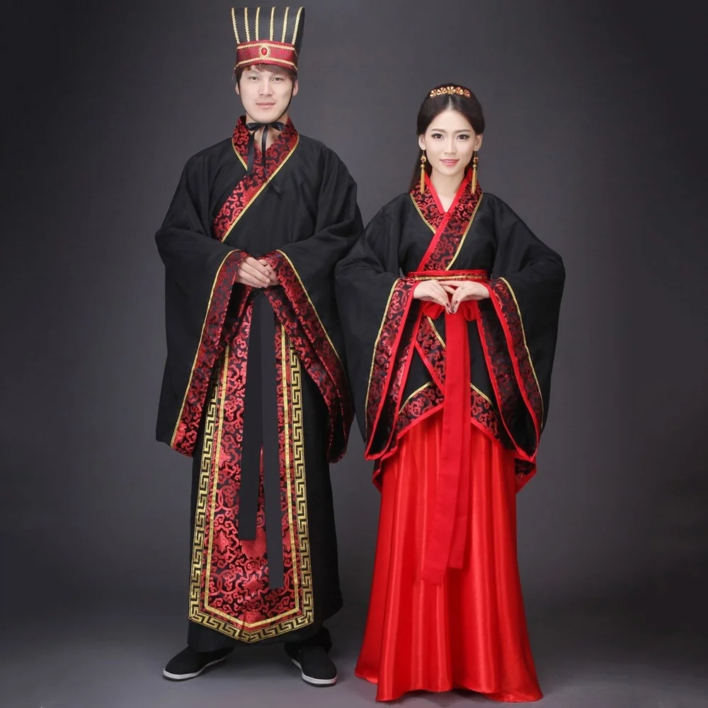 Chinese Ancient Clothes Hanfu Cosplay outfit for Men and Women Adults Halloween Costumes for Couples