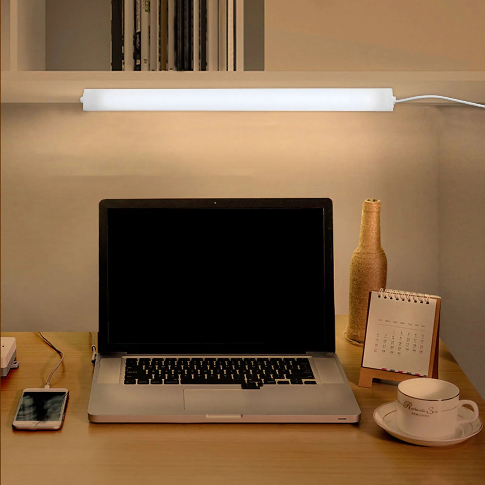 

2 шт. USB-светильники для чтения, креативная настольная лампа для прикроватного использования, лампа-полоска для защиты глаз, теплый белый свет, портативное освещение