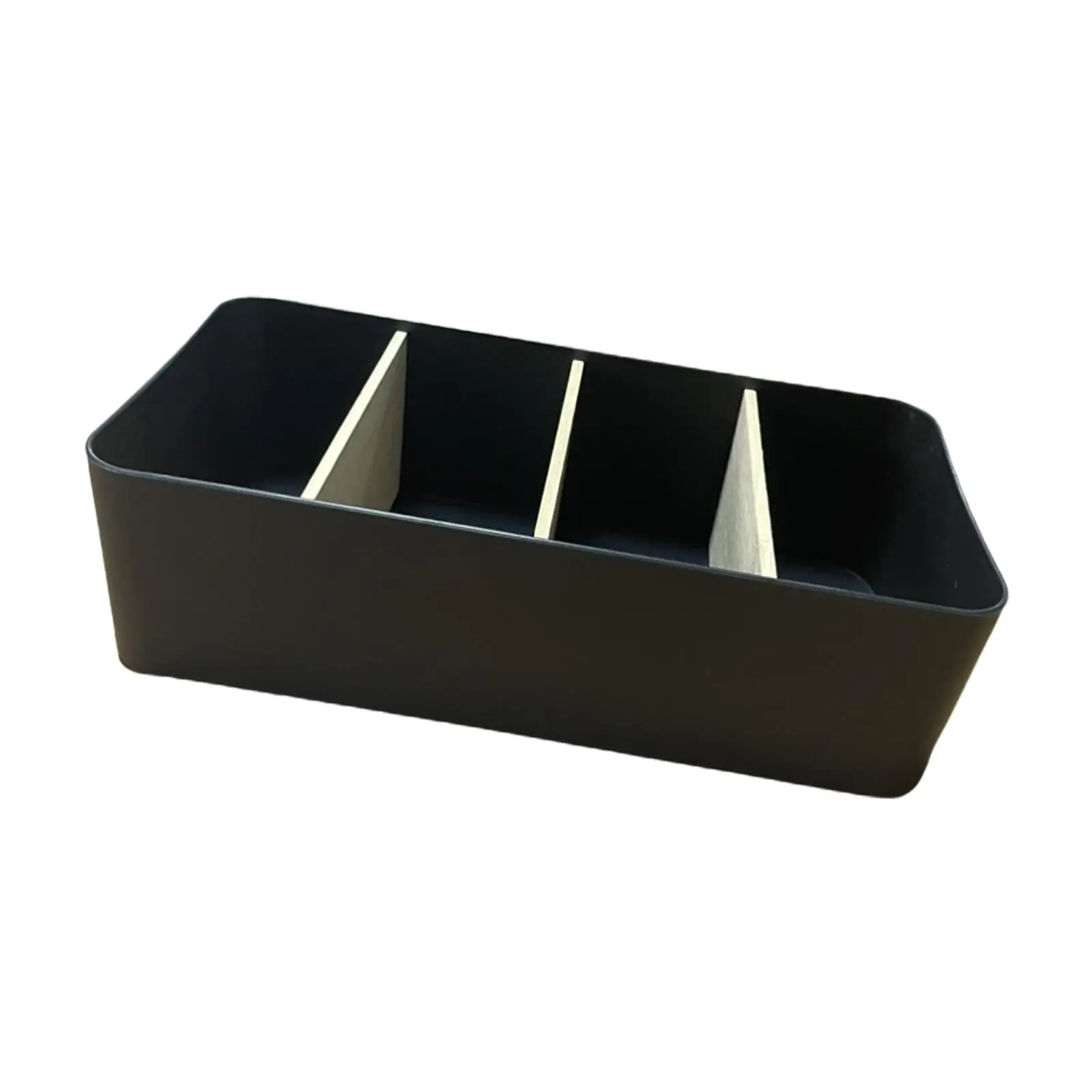 Pencil Card Holder Box Container Space Saving with Compartment Cosmetic Make up Organizer Desktop for Remotes End Table Desktop