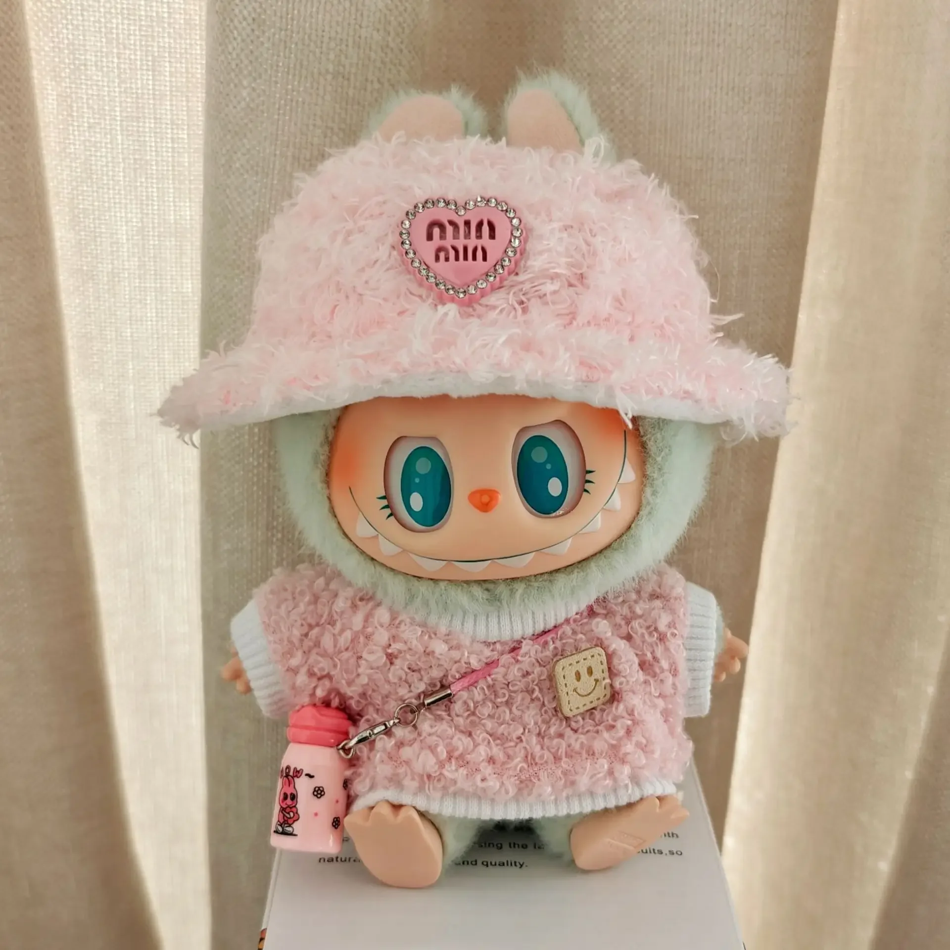 

1 Set Outfit Accessories For Labubu Idol Dolls Sweater Pants Clothing DIY Kid Gift 17cm Cute Mini Plush Doll's Clothes