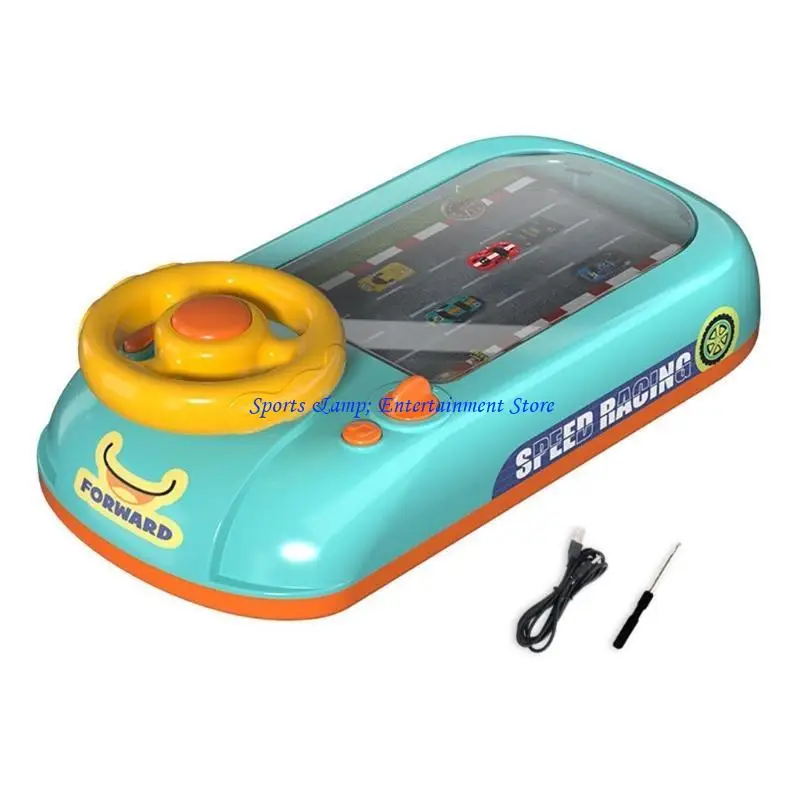 G7NF Driving Simulator Car Race Adventure Toy Musical Interactive Educational Steering Toy for Toddler Boys Girls