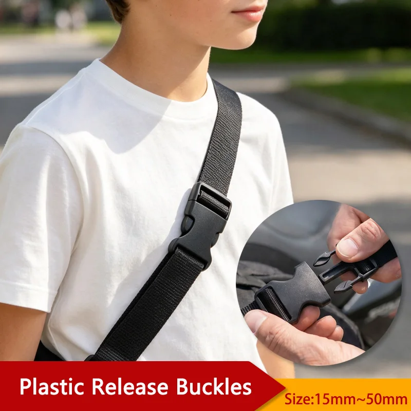 2/5/10P Adjustable Belt Buckles 15/20/25/32/38/50mm Plastic Dual Side Release Buckles Backpack Belt Bag Parts Strap Webbing